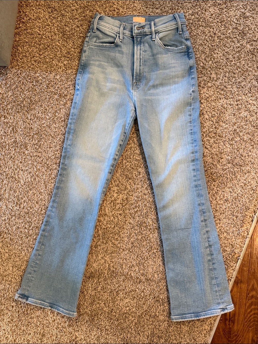 MOTHER “the hustler” Light Blue Flare Jeans